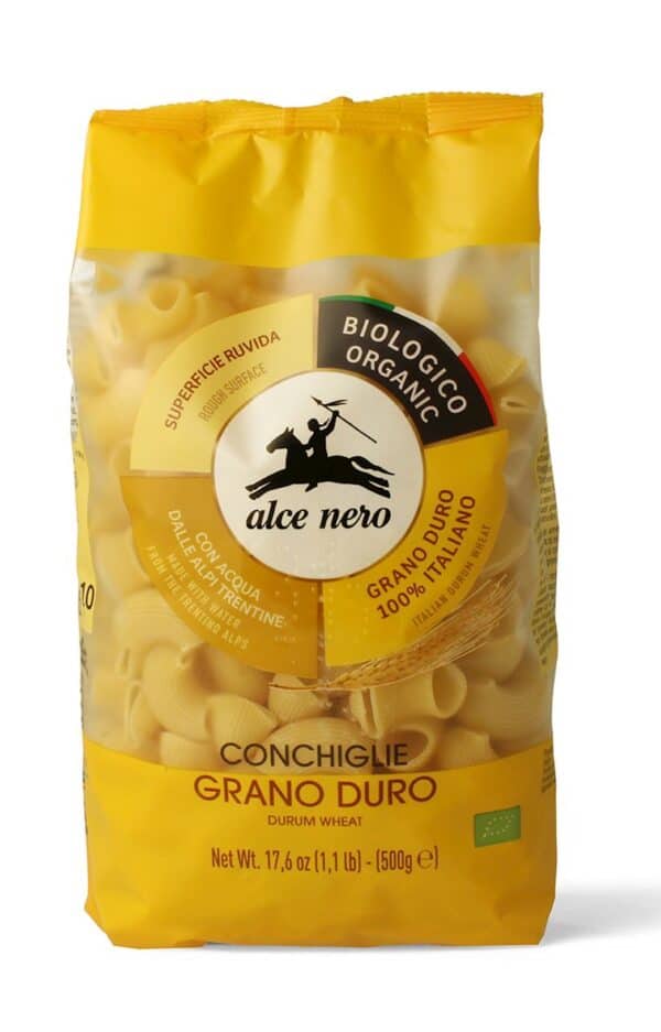 MAKARON (SEMOLINOWY) CONCHIGLIE BIO 500 g - ALCE NERO (1 szt.)