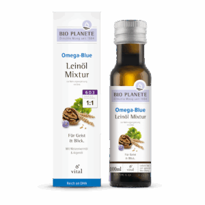 OMEGA BLUE - MIESZANKA Z OLEJEM LNIANYM (ORZECHY WŁOSKIE, ALGI MORSKIE) BIO 100 ml - BIO PLANETE (1 szt.)