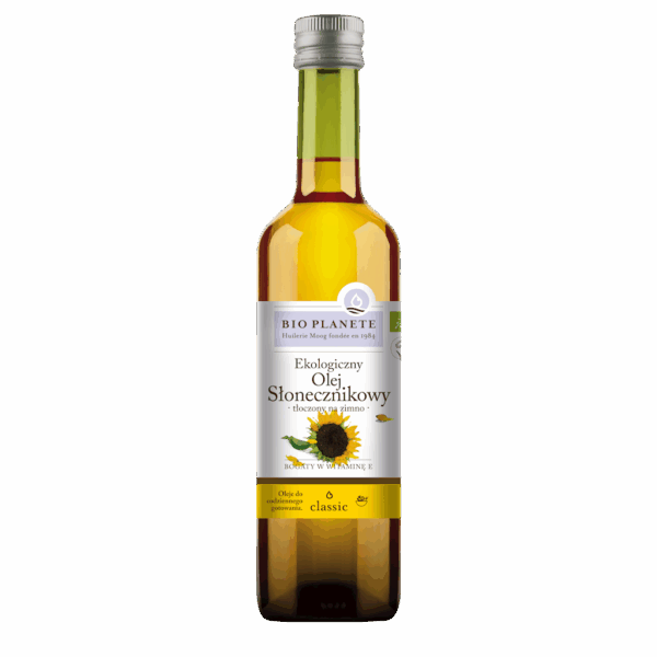 OLEJ SŁONECZNIKOWY TŁOCZONY NA ZIMNO BIO 500 ml - BIO PLANETE (2 szt.)