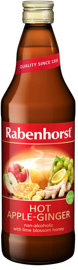 GRZANIEC BEZALKOHOLOWY JABŁKO - IMBIR - MIÓD LIPOWY BIO 750 ml - RABENHORST  (PRODUKT SEZONOWY) (2 szt.)