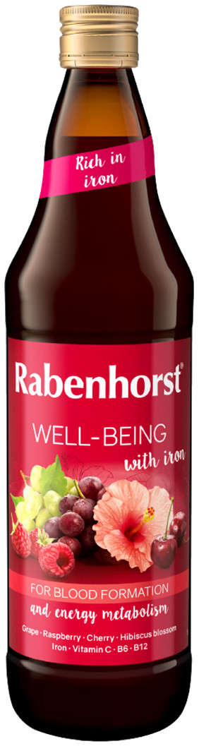 SOK WIELOOWOCOWY NFC Z ŻELAZEM I WITAMINAMI C, B6, B12 750 ml - RABENHORST (2 szt.)