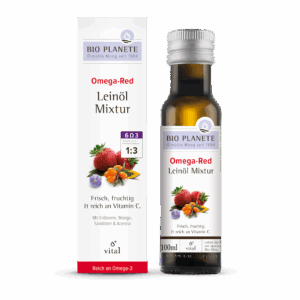 OMEGA RED - MIESZANKA Z OLEJEM LNIANYM (ROKITNIK, MANGO, ACEROLA, TRUSKAWKA) BIO 100 ml - BIO PLANETE (1 szt.)