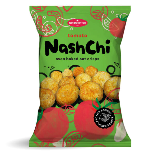 CHRUPKI PROTEINOWE O SMAKU POMIDOROWYM 60 g - NORDCRUNCH (1 szt.)