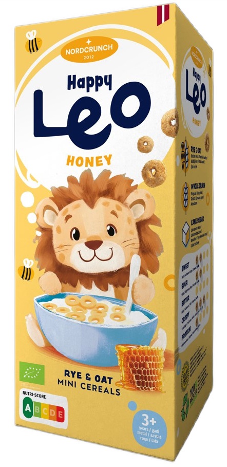 KÓŁKA ZBOŻOWE MIODOWE DLA DZIECI BIO 150 g - NORDCRUNCH (HAPPY LEO) (1 szt.)
