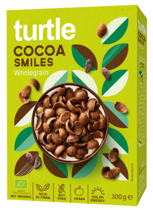 MUSZELKI KAKAOWE BIO 300 g - TURTLE (2 szt.)