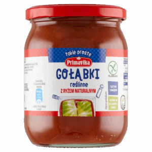 GOŁĄBKI WEGAŃSKIE Z RYŻEM I PIECZARKAMI W SOSIE POMIDOROWYM BEZGLUTENOWE 480 g - PRIMAVIKA (2 szt.)