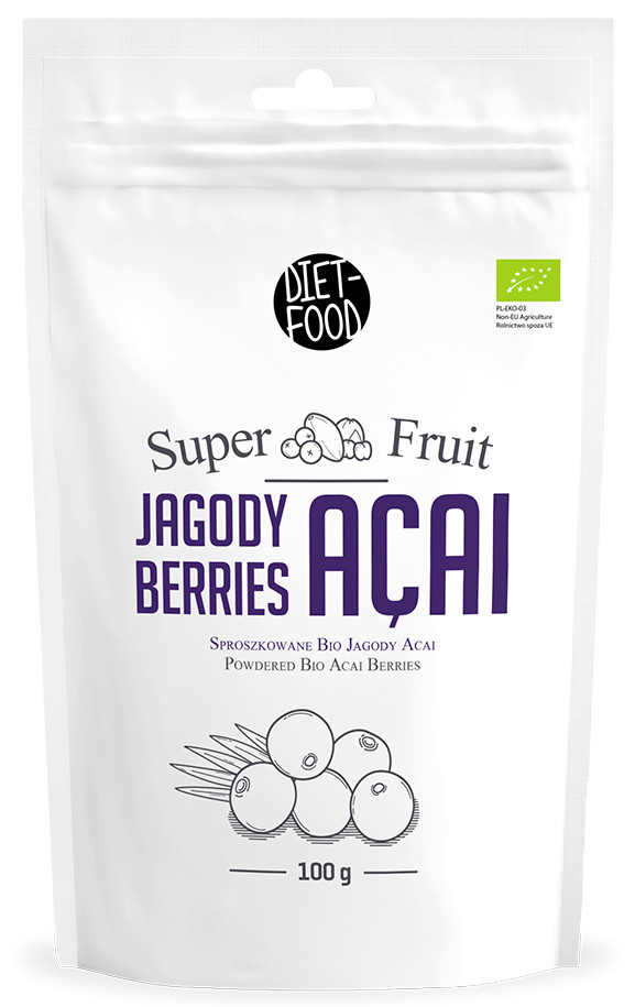 JAGODY ACAI SPROSZKOWANE BIO 100 g - DIET-FOOD (1 szt.)