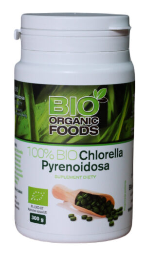 CHLORELLA PYRENOIDOSA BIO (250 mg) 1200 TABLETEK - BIO ORGANIC FOODS (1 szt.)