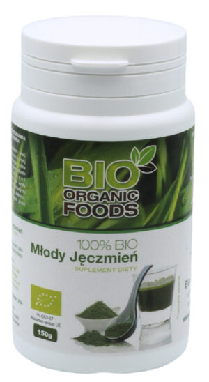 SOK Z MŁODEGO JĘCZMIENIA SPROSZKOWANY BIO 150 g - BIO ORGANIC FOODS (1 szt.)