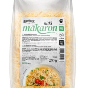 MAKARON NITKI NISKOBIAŁKOWY BEZGLUTENOWY 250 g - GLUTENEX (1 szt.)