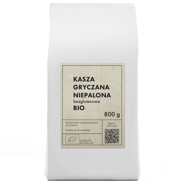 KASZA GRYCZANA NIEPALONA BEZGLUTENOWA BIO 800 g - THE PLANET (1 szt.)