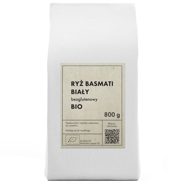 RYŻ BASMATI BIAŁY BEZGLUTENOWY BIO 800 g - THE PLANET (1 szt.)