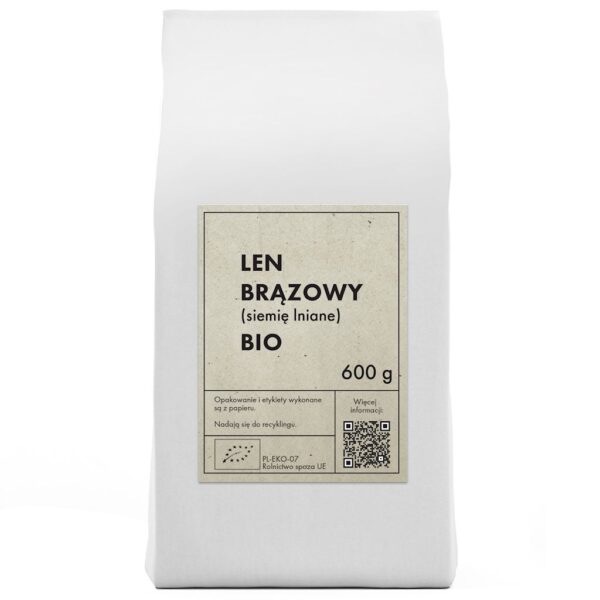 LEN BRĄZOWY (SIEMIĘ LNIANE) BIO 600 g - THE PLANET (1 szt.)