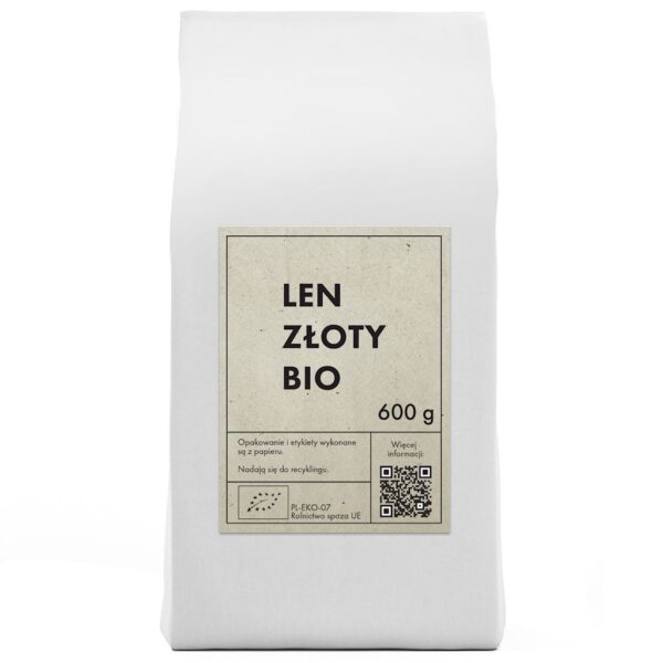 LEN ZŁOTY (SIEMIĘ LNIANE) BIO 600 g - THE PLANET (1 szt.)