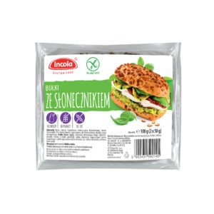 BUŁKI ZE SŁONECZNIKIEM BEZGLUTENOWE (2 szt.) 100 g - INCOLA (2 szt.)