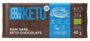 CZEKOLADA Z OLEJEM MCT BEZ DODATKU CUKRÓW BEZGLUTENOWA KETO BIO 40 g - COCOA (2 szt.)