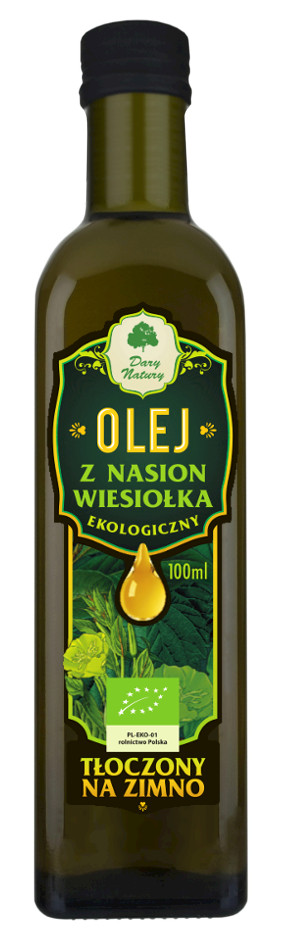 OLEJ Z WIESIOŁKA TŁOCZONY NA ZIMNO BIO 100 ml - DARY NATURY (1 szt.)