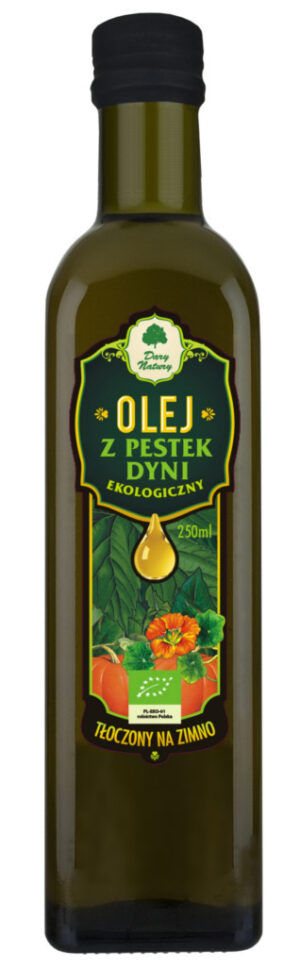 OLEJ Z PESTEK DYNI TŁOCZONY NA ZIMNO BIO 250 ml - DARY NATURY (1 szt.)