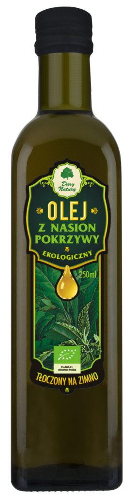 OLEJ Z NASION POKRZYWY TŁOCZONY NA ZIMNO BIO 250 ml - DARY NATURY (1 szt.)