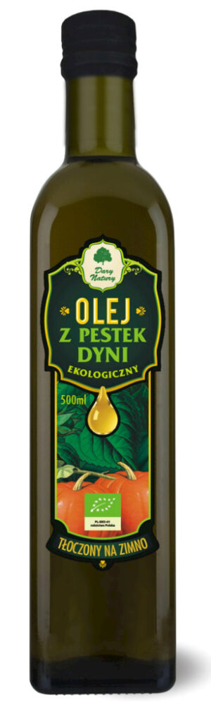 OLEJ Z PESTEK DYNI TŁOCZONY NA ZIMNO BIO 500 ml - DARY NATURY (1 szt.)