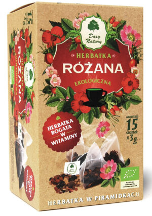 HERBATKA RÓŻANA PIRAMIDKI BIO (15 x 3 g) 45 g - DARY NATURY (2 szt.)