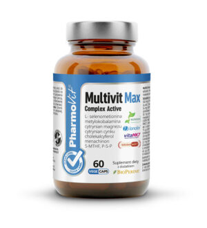 MULTIWITAMINA (MULTIVIT MAX COMPLEX ACTIVE) BEZGLUTENOWE 60 KAPSUŁEK - PHARMOVIT (CLEAN LABEL) (1 szt.)