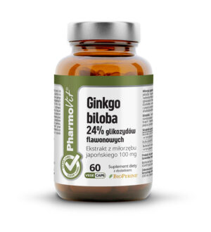 MIŁORZĄB JAPOŃSKI - GINKGO BILOBA EKSTRAKT (100 mg) BEZGLUTENOWY 60 KAPSUŁEK - PHARMOVIT (CLEAN LABEL) (1 szt.)