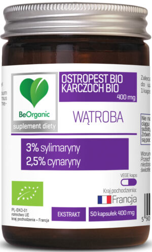 OSTROPEST + KARCZOCH EKSTRAKT BIO 50 KAPSUŁEK - BE ORGANIC (1 szt.)
