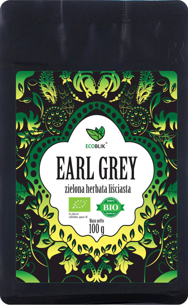 HERBATA ZIELONA EARL GREY BIO 100 g - ECOBLIK (1 szt.)