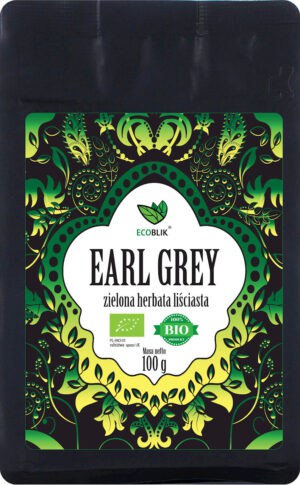 HERBATA ZIELONA EARL GREY BIO 100 g - ECOBLIK (1 szt.)