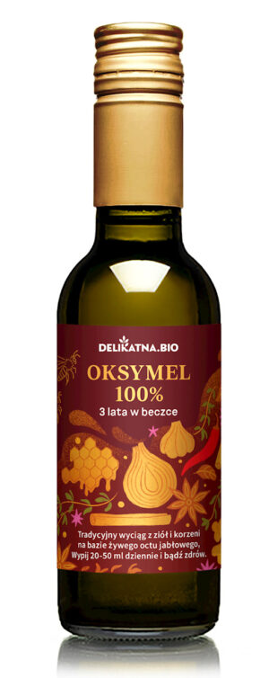 OKSYMEL 100 % 3 LATA W BECZCE BIO 250 ml - DELIKATNA (1 szt.)