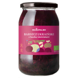 ZUPA BARSZCZ UKRAIŃSKI Z FASOLKĄ I ZIEMNIAKAMI BIO 900 ml - DELIKATNA (1 szt.)