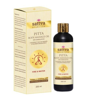OLEJ DO MASAŻU ŁAGODZĄCY Z OLEJKIEM SANDAŁOWCA 200 ml - SATTVA (AYURVEDA) (1 szt.)