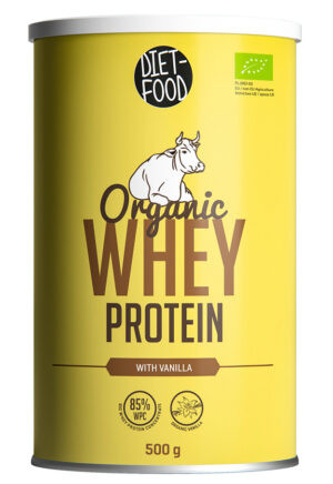 BIAŁKO SERWATKOWE O SMAKU WANILIOWYM (KONCENTRAT WPC 85) BIO 500 g - DIET-FOOD (1 szt.)