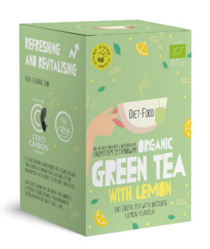 HERBATA ZIELONA O SMAKU CYTRYNOWYM (GREEN TEA WITH LEMON) BIO (20 x 2 g) 40 g - DIET-FOOD (1 szt.)