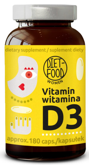 WITAMINA D3 100 µg (4000 j.m) 180 KAPSUŁEK - DIET-FOOD (1 szt.)