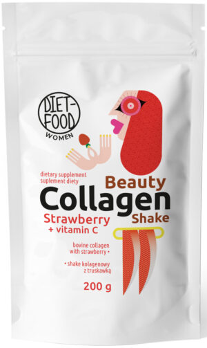 SHAKE KOLAGENOWY Z WITAMINĄ C I TRUSKAWKĄ 200 g - DIET-FOOD (WOMEN) (1 szt.)