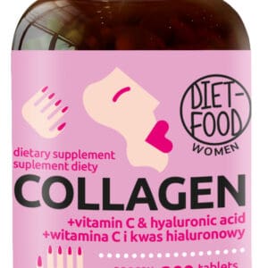 KOLAGEN WOŁOWY Z KWASEM HIALURONOWYM 300 TABLETEK - DIET-FOOD (1 szt.)