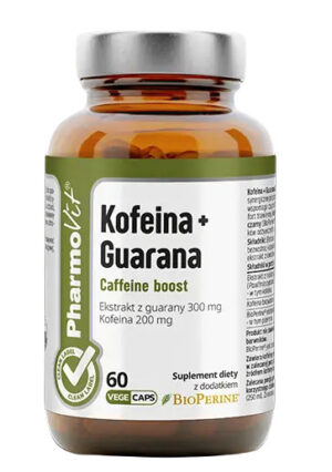 KOFEINA + GUARANA BEZGLUTENOWE 60 KAPSUŁEK - PHARMOVIT (CLEAN LABEL) (1 szt.)