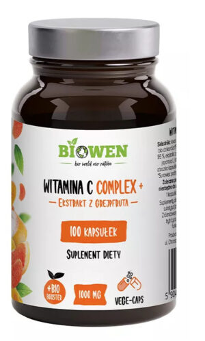 WITAMINA C COMPLEX+ BEZGLUTENOWA 100 KAPSUŁEK - BIOWEN (1 szt.)