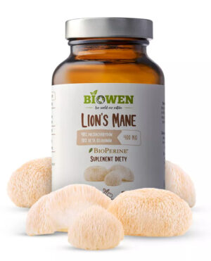 GRZYBY SOPLÓWKA JEŻOWATA (LION'S MANE) EKSTRAKT (400 mg) BEZGLUTENOWY 90 KAPSUŁEK - BIOWEN (1 szt.)
