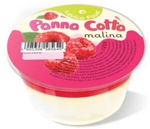 DESER PANNA COTTA Z MALINAMI 120 g - LAVICA FOOD (1 szt.)
