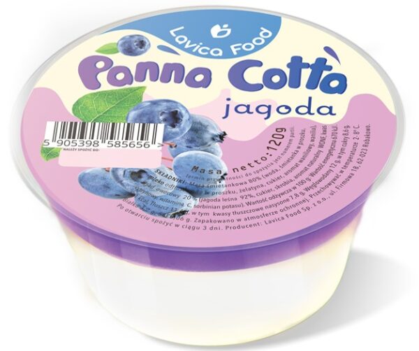 DESER PANNA COTTA Z JAGODAMI 120 g - LAVICA FOOD (1 szt.)