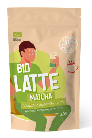 LATTE MATCHA - NAPÓJ KOKOSOWY Z MATCHĄ BIO 200 g - DIET-FOOD (1 szt.)