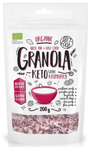 GRANOLA MALINA KETO BIO 200 g - DIET-FOOD (1 szt.)
