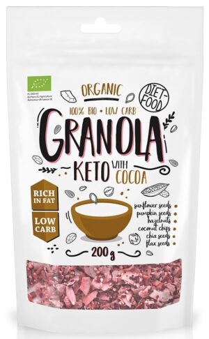GRANOLA KAKAO KETO BIO 200 g - DIET-FOOD (2 szt.)