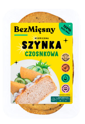 SZYNKA CZOSNKOWA ROŚLINNA PLASTRY 120 g - BEZMIĘSNY (2 szt.)