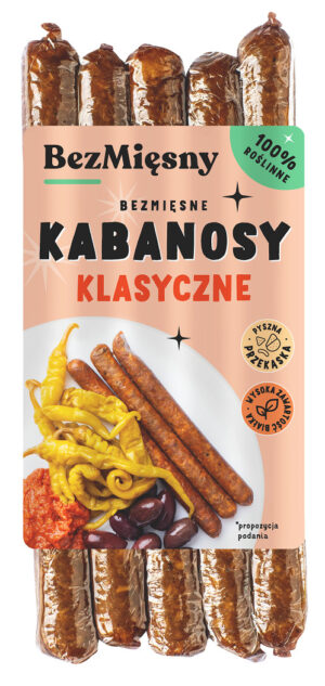 KABANOSY KLASYCZNE ROŚLINNE 160 g - BEZMIĘSNY (1 szt.)