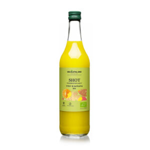 SHOT Z POMARAŃCZY Z KURKUMĄ I IMBIREM ROZGRZEWAJĄCY BIO 500 ml - DELIKATNA (1 szt.)