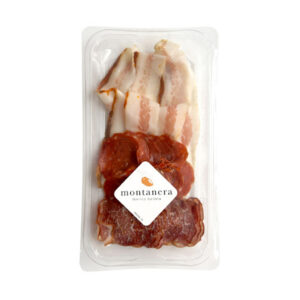 ANTIPASTI TRIO: KIEŁBASA CHORIZO, POLĘDWICA LOMO, BOCZEK PANCETTA BEZGLUTENOWE BIO 90 g  - PRIMAVERA (1 szt.)